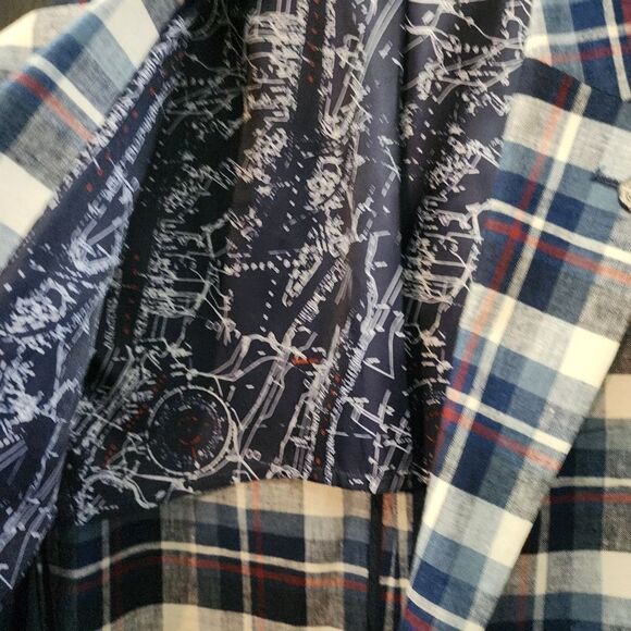 Nautica Brielle Linen Blend Jacket in Multicolor Plaid - Picture 7 of 14